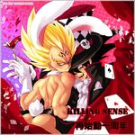  alice_in_wonderland alternate_costume animal_ears ass bunny bunny_ears bunny_tail bunnyboy cosplay dragon_ball dragonball dragonball_z hat muscle son_goku son_gokuu tail top_hat vegeta yaoi 