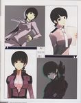  absurdres alternate_costume artbook bangs black_hair highres non-web_source sakurako_sanjo senkou_no_ronde 