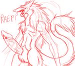  arpegiuswolf nude piercing sergal sketch 