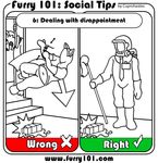  comic cuprohastes furry_lifestyle hanging hazmat_suit line_art mop social_tips stairs sunglasses tumbles_the_stairdragon 