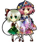  bad_id bad_pixiv_id ghost green_hair konpaku_youmu kusada_souta multiple_girls pink_eyes pink_hair saigyouji_yuyuko silver_hair touhou 