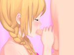  3d 3d_gif animated animated_gif blonde_hair blush braid braids censored closed_eyes eyes_closed fellatio gif h_what_is_suddenly_no_good handjob oral penis 