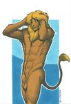  feline lion male mane meesh muscles nude sheath solo 