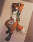  armpits balls chest_tuft countershading cute ear_tuft hindpaw keovi male penis pose rikoshi sheath solo tongue vest 