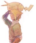  bad_id bad_pixiv_id blonde_hair earrings gen_1_pokemon gloves jewelry link pikachu pointy_ears pokemon pokemon_(creature) super_smash_bros. the_legend_of_zelda the_legend_of_zelda:_twilight_princess yo_mo 