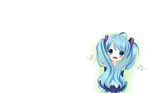  blue_eyes green_hair hatsune_miku long_hair nashi_rin twintails vocaloid 