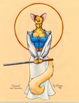  canine chris_goodwin colored_background female fennec fox solo sword warrior weapon 