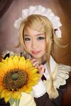  asian blue_eyes color_contacts cosplay flower korean kousaka_kirino maid ore_no_imouto_ga_konna_ni_kawaii_wake_ga_nai photo 