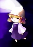  =_= absurdres blonde_hair chibi hat highres moriya_suwako short_hair solo touhou yume_shokunin 