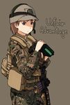  ar-15 bad_id bad_pixiv_id brown_eyes brown_hair empty_eyes gun head_mounted_display helmet holding load_bearing_vest magpul military military_uniform misaka_imouto multicam_(camo) rifle shibafu_(glock23) short_hair solo to_aru_kagaku_no_railgun to_aru_majutsu_no_index uniform weapon 