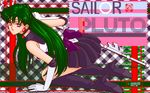  1994 4bpp 90s all_fours bishoujo_senshi_sailor_moon boots green_hair kneeling meiou_setsuna oldschool sailor_pluto skirt 