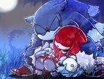  hedgehog knuckles_the_echidna male sega sonic_(series) sonic_the_hedgehog sonic_the_werehog urahyu werehog 