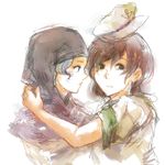  bad_id bad_pixiv_id black_hair green_eyes hat kumoi_ichirin lavender_hair lowres mgn0isi multiple_girls murasa_minamitsu sailor touhou yuri 