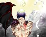  ao_no_exorcist blood feathers mephisto_pheles wings 