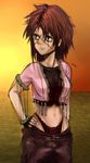  brown_eyes brown_hair harusame pants pantsu tagme vest 