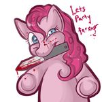  blue_eyes crazy cupcakes_(mlp_fanfic) equine female feral friendship_is_magic fur hair horse insane knife mammal meme my_little_pony party_time pink_fur pink_hair pinkie_pie_(mlp) plain_background pony psycho solo unknown_artist white_background 