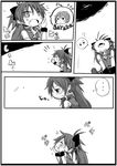  bad_id bad_pixiv_id chibi greyscale highres long_hair magical_girl mahou_shoujo_madoka_magica miki_sayaka monochrome multiple_girls ponytail sakura_kyouko tears translation_request uri92 