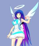  angel halo hands holding panty_&amp;_stocking_with_garterbelt setsuna_(nlima) simple_background solo stocking_(psg) wings 