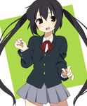  bad_id bad_pixiv_id black_hair brown_eyes k-on! kedamaru long_hair nakano_azusa school_uniform solo twintails 