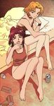  akagi_ritsuko bottomless katsuragi_misato neon_genesis_evangelion nopan 