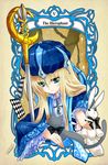  bow bunny cat highres kanna_(plum) md5_mismatch pixiv_alice_in_under_world solo staff tarot the_hierophant 
