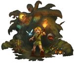  blonde_hair blue_eyes creature fairy gohma hat link navi the_legend_of_zelda the_legend_of_zelda:_ocarina_of_time torch vio_(dry-trail) young_link 