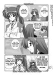  aura comic doujinshi evil_smile glasses greyscale hard_translated jewelry lyrical_nanoha mahou_shoujo_lyrical_nanoha_strikers mikage_takashi military military_uniform monochrome multiple_girls necklace raising_heart shario_finieno side_ponytail smile takamachi_nanoha translated tsab_air_military_uniform tsab_ground_military_uniform uniform 