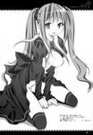  monochrome nipples open_shirt oppai oshaban pantsu sasahiro school_uniform semen thighhighs 