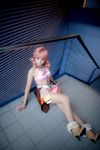  boots cosplay midriff oerba_dia_vanille photo pink_hair sultry 