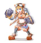  animal_ears bandage bandages belt blonde_hair blue_eyes cat_ears cat_girl catgirl character_request cyber_connect_2 fanny_pack frfr gear gears genderswap gloves goggles hat little_tail_bronx screwdriver solatorobo tool_belt tools wrench 