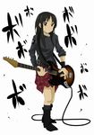  akiyama_mio choker female full_body guitar instrument jacky_(artist) k-on! simple_background solo white_background 