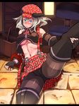  alisa_ilinichina_amiella bad_id bad_pixiv_id bare_shoulders black_footwear black_gloves black_legwear blue_eyes blush boots breasts cabbie_hat cov-r elbow_gloves fingerless_gloves gloves god_eater hat large_breasts long_hair looking_at_viewer panties panties_under_pantyhose pantyhose plaid plaid_skirt silver_hair skirt solo suspender_skirt suspenders thigh_boots thighhighs underboob underwear white_hair 