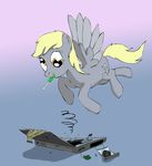  cutie_mark cyb3rwaste derpy_hooves_(mlp) equine female feral friendship_is_magic horse laptop mammal my_little_pony pegasus pony solo tech_support wings 