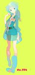  bad_id bad_pixiv_id blue_eyes blue_hair gen_2_pokemon hagiko hood hoodie personification pokemon short_shorts shorts solo wooper 