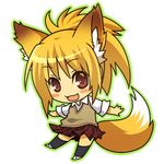  2ch blush brown_eyes chibi kemonomimi kitsune school_uniform tagme tail 