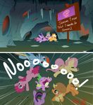  applejack_(mlp) billboard cave equine fluttershy_(mlp) friendship_is_magic horse my_little_pony noooooooo! notice pinkie_pie_(mlp) ponies pony rainbow_dash_(mlp) screaming spike_(mlp) twilight_sparkle_(mlp) 