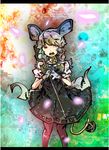  animal_ears breasts glisten gloves grey_hair medium_breasts mouse_ears nazrin solo tail touhou 