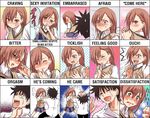  angry blush breast_grab brown_hair bukkake chaka_yama choke clothed_sex embarrassed expressions facial hairclip head_tilt kamijou_touma looking_back misaka_mikoto naughty_face oppai school_uniform semen strangle swallow sweater sweater_vest tears to_aru_kagaku_no_railgun to_aru_majutsu_no_index tongue 