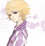  bad_id bad_pixiv_id blonde_hair daniu ivan_karelin jacket letterman_jacket male_focus purple_eyes purple_jacket solo tiger_&amp;_bunny 