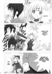  ciel comic doujinshi greyscale hard_translated highres long_sleeves monochrome multiple_girls nanako_(melty_blood) shirotsumekusa translated tsukihime 