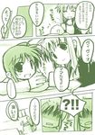  bangs comic fate_testarossa kajikawa_yahiro lyrical_nanoha mahou_shoujo_lyrical_nanoha_strikers monochrome multiple_girls takamachi_nanoha translated vivio 