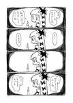  4koma candle comic fire flame fujiwara_no_mokou greyscale ichi_(ichikai) monochrome solo touhou translated writing 