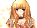  beatrice blonde_hair blue_eyes bow breasts dress long_hair medium_breasts pink_bow solo umineko_no_naku_koro_ni werq1996 