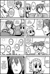  1girl 3ldkm 4koma bad_id bkub comic fumimi greyscale hard_translated maid monochrome multiple_4koma translated tsuneda 