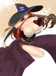  artist_request breasts cleavage dragon&#039;s_crown dragon's_crown hat highres huge_breasts smile sorceress_(dragon&#039;s_crown) sorceress_(dragon's_crown) staff vanillaware weapon 