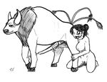  bestiality black_and_white blush bovine breasts bull cattle cum drawing duo erection female feral handjob hooves human human_on_feral illuminatii interspecies kneeling male mammal masturbation monochrome nintendo nude penis plain_background pok&#233;mon pok&#233;mon_trainer pok&#233;philia pok&eacute;mon pokephilia sex size_difference sketch tauros trainer video_games white_background 