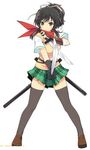  asuka_(senran_kagura) female girl katana lowres official_art pony_tail ponytail senran_kagura senran_kagura_(series) sword weapon yellow_eyes 