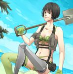  grasshopper_manufacture high_heels holly_summers model nintendo no_more_heroes prosthesis shoes short_hair smile solo suda51 swimsuit thighhighs 