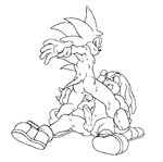  balls butt echidna gay hedgehog knuckles_the_echidna male mammal penis plain_background sega sonic_(series) sonic_the_hedgehog uncolored unknown_artist white_background 