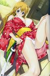  cleavage happoubi_jin ikkitousen kimono pantsu scanning_artifacts sonsaku_hakufu sword 